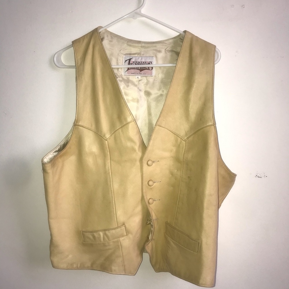 Vintage genuine leather vest